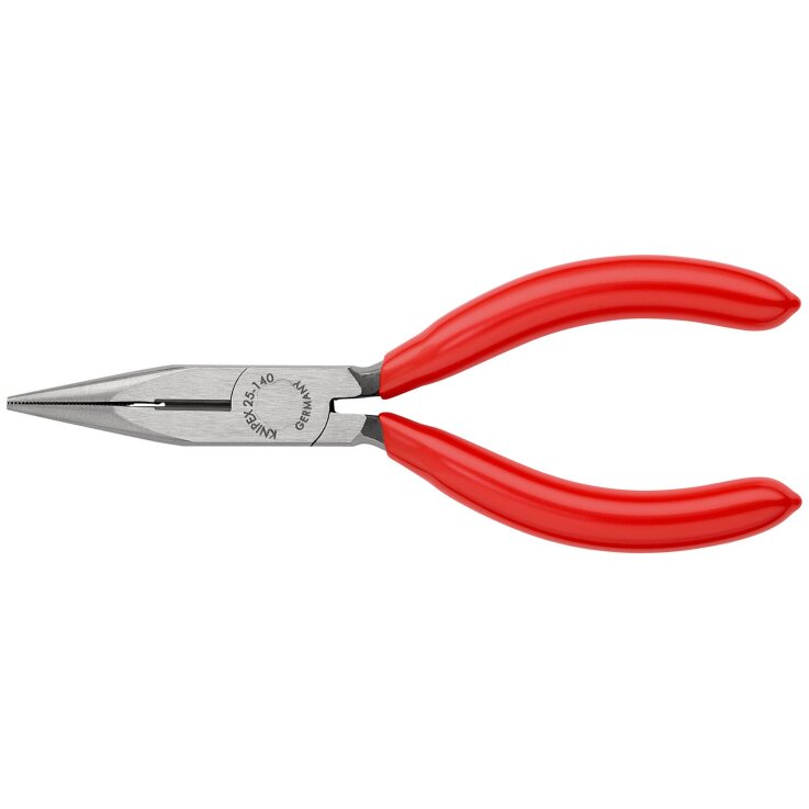 KNIPEX 25 01 140 Flachrundzange mit Schneide 140 mm