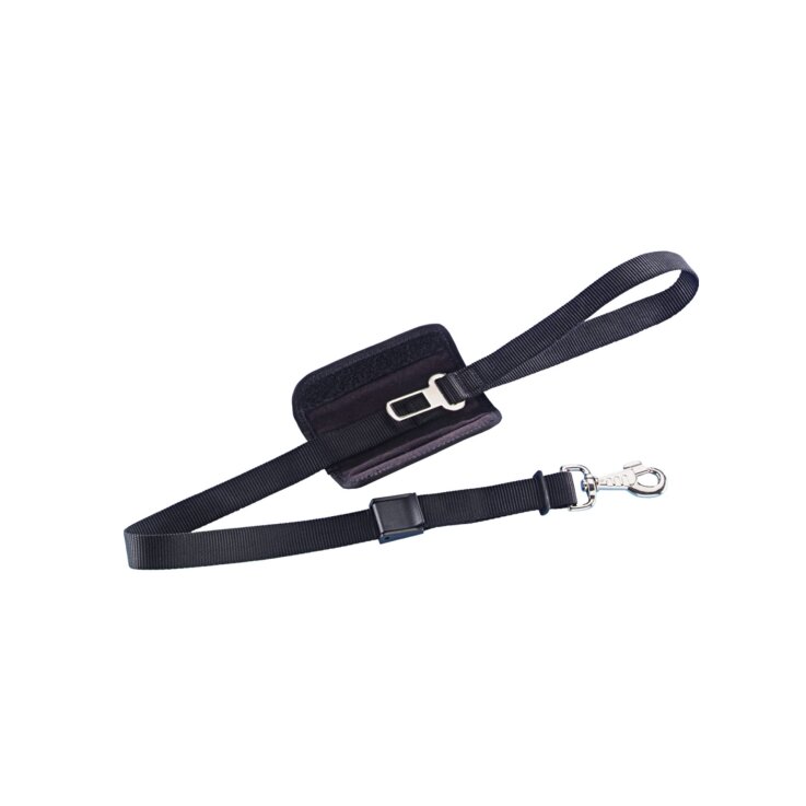 NOBBY Leine inkl. Sicherheitsgurt, schwarz, L: 75/100 cm, B: 24 mm