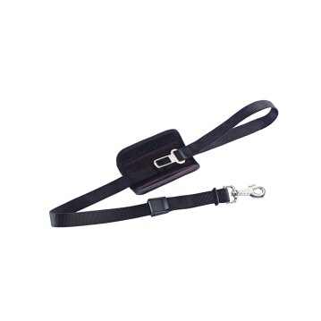 NOBBY Leine inkl. Sicherheitsgurt, schwarz, L: 75/100 cm,...