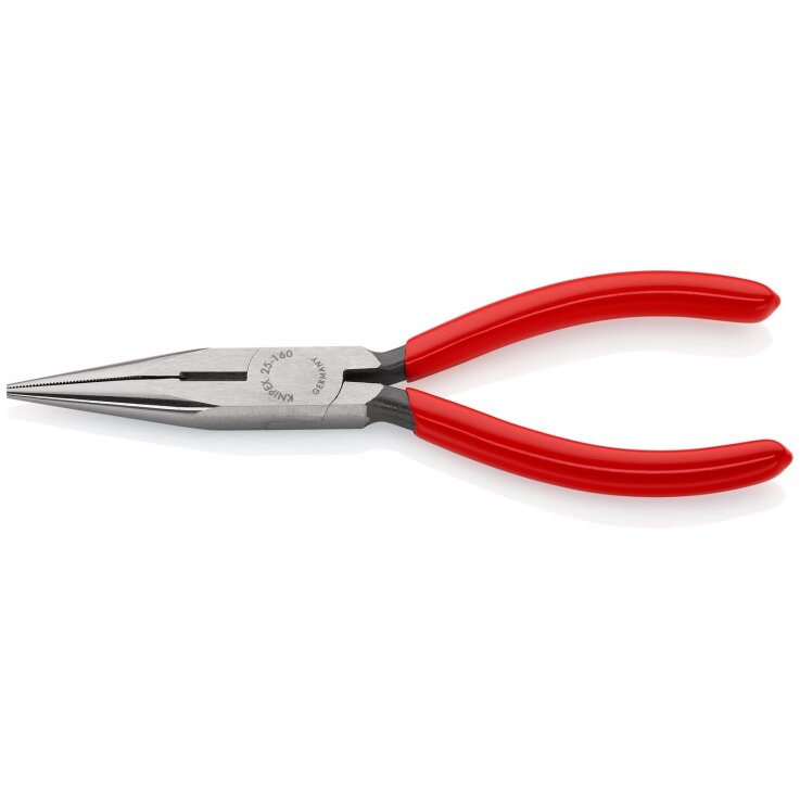 KNIPEX 25 01 160 Flachrundzange mit Schneide 160 mm