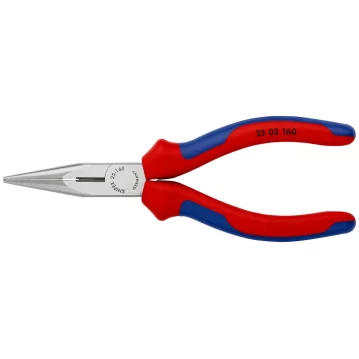 KNIPEX 25 02 140 Flachrundzange mit Schneide 140 mm