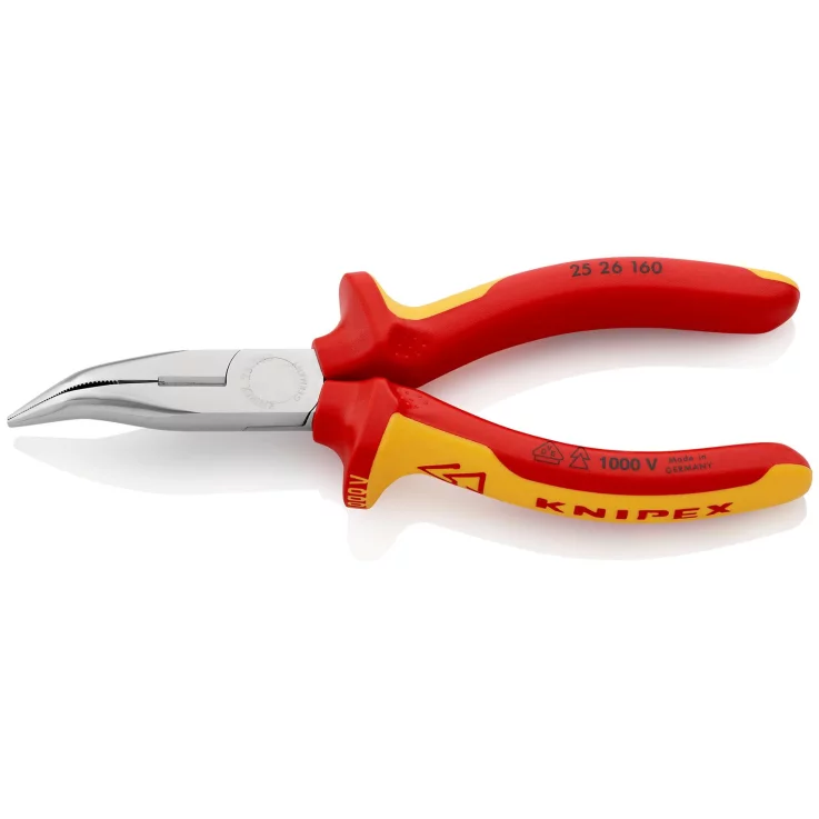 KNIPEX Flachrundzange mit Schneide 160 mm