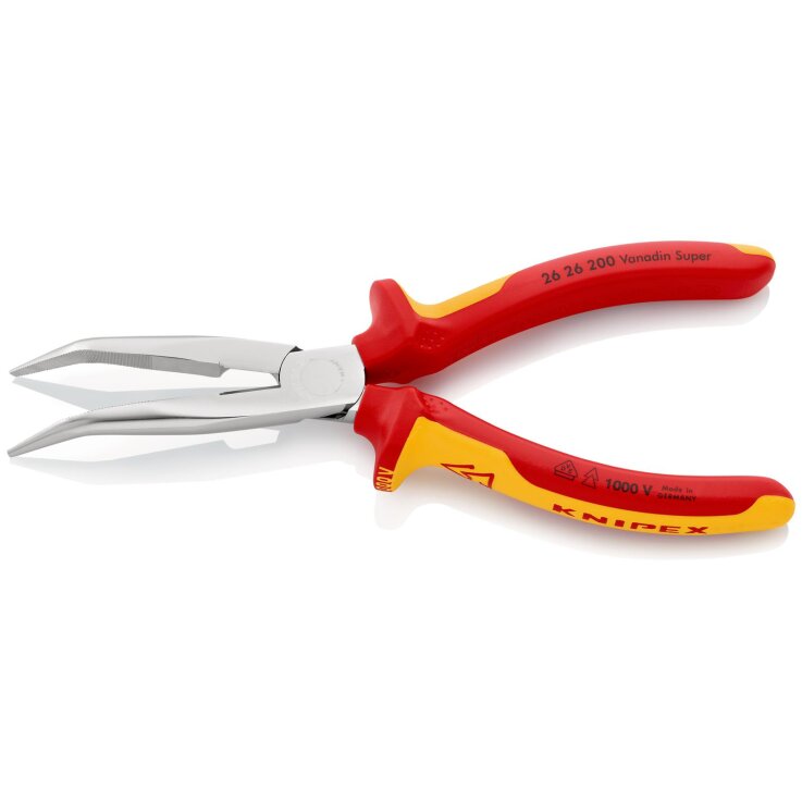 KNIPEX Flachrundzange mit Schneide 200 mm