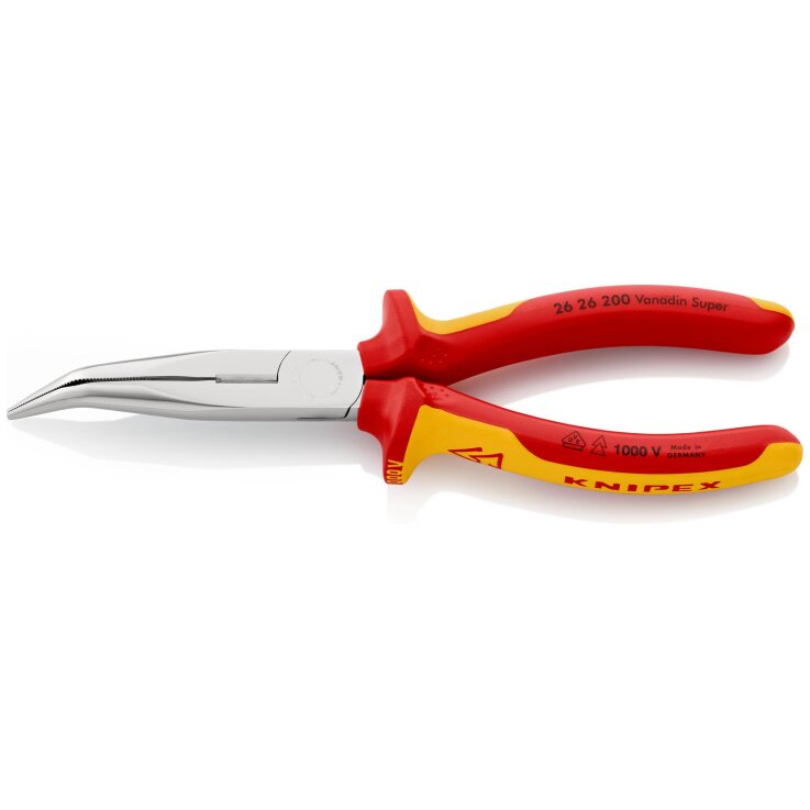 KNIPEX Flachrundzange mit Schneide 200 mm