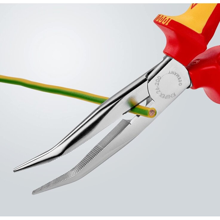 KNIPEX Flachrundzange mit Schneide 200 mm