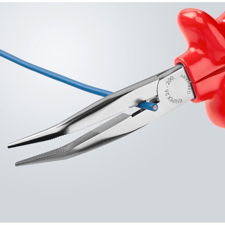 KNIPEX Flachrundzange mit Schneide 200 mm