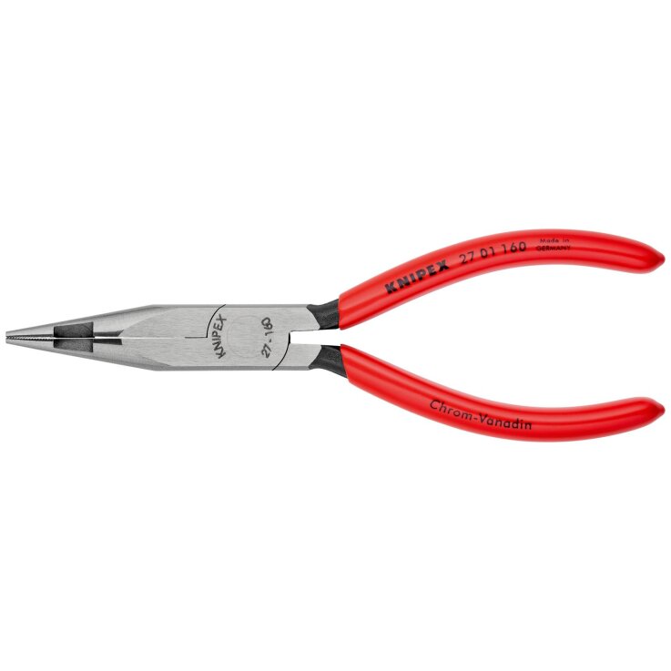 KNIPEX 27 01 160 Flachrundzange mit Mittenschneider 160 mm