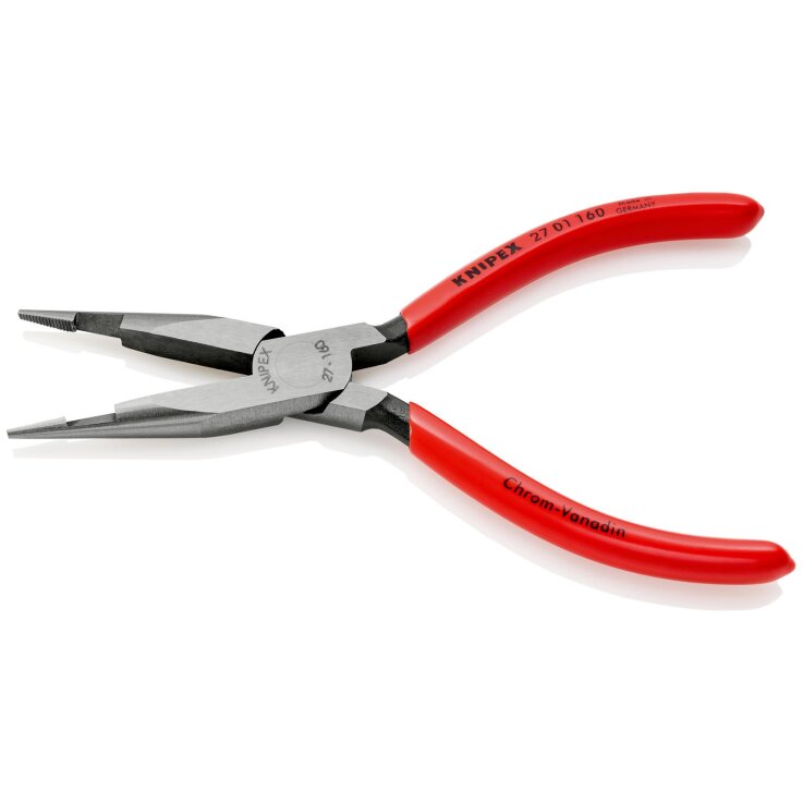 KNIPEX 27 01 160 Flachrundzange mit Mittenschneider 160 mm