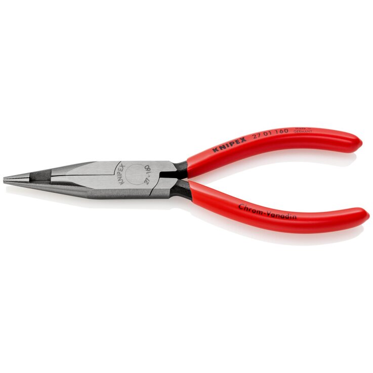 KNIPEX 27 01 160 Flachrundzange mit Mittenschneider 160 mm