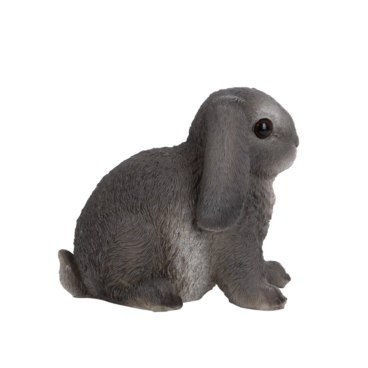 ESSCHERT DESIGN Deko - Figur Sitzendes Kaninchen, grau