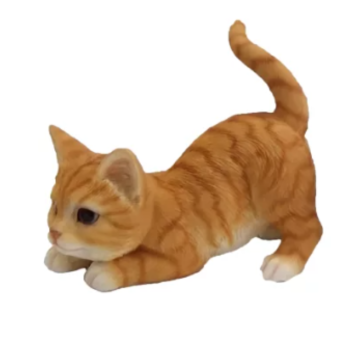 ESSCHERT DESIGN Deko - Figur Spielende Katze, rot - getigert