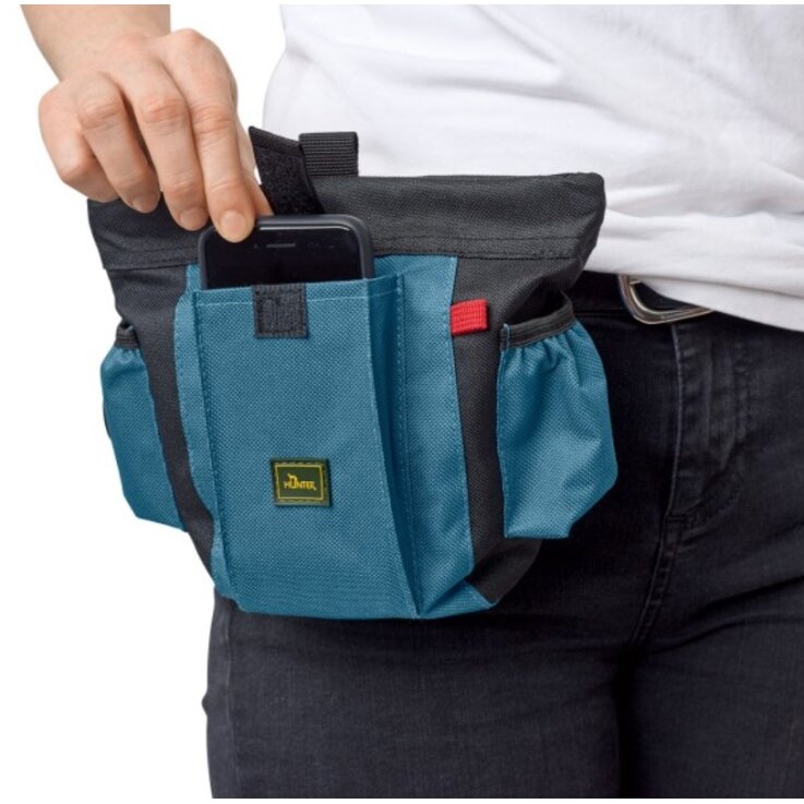 HUNTER Gürteltasche Bugrino Profi M, blau/schwarz 22 x 18,5 cm