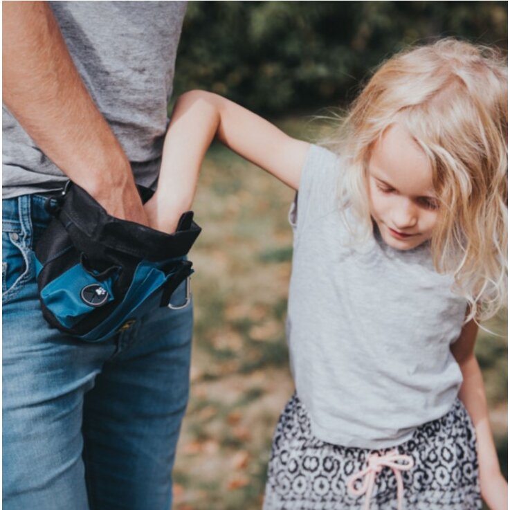 HUNTER Gürteltasche Bugrino Profi M, blau/schwarz 22 x 18,5 cm