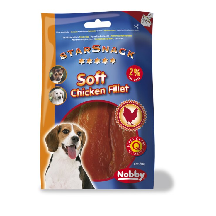 Hunde - Snacks NOBBY StarSnack Soft Chicken Fillet, 70 g
