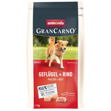 Hunde - Trockenfutter GranCarno Adult Geflügel + Rind
