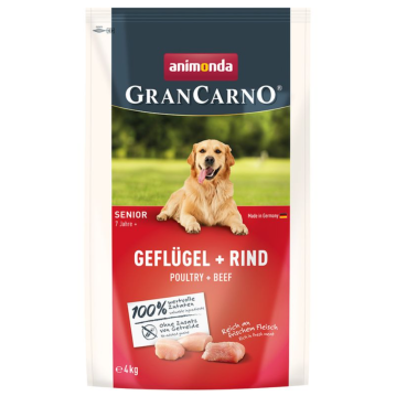 Hunde - Trockenfutter GranCarno Senior Geflügel + Rind