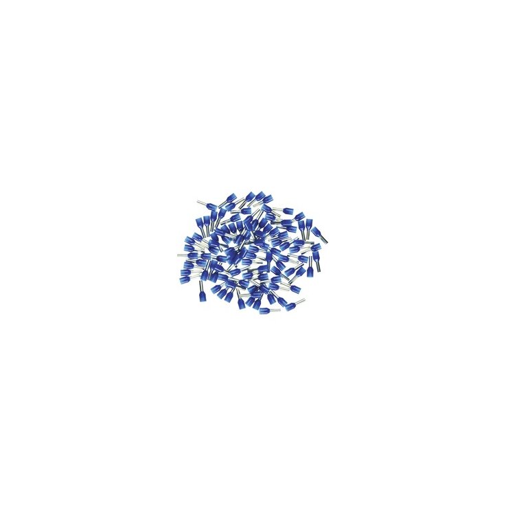 Haupa 270810 Aderendhülsen ,Isoliert ,2,5 mm² ,blau ,100 Stück