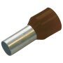 Haupa 270042  Aderendh&uuml;lse, isoliert, 10 mm&sup2;,  12 mm, braun, 100 St&uuml;ck