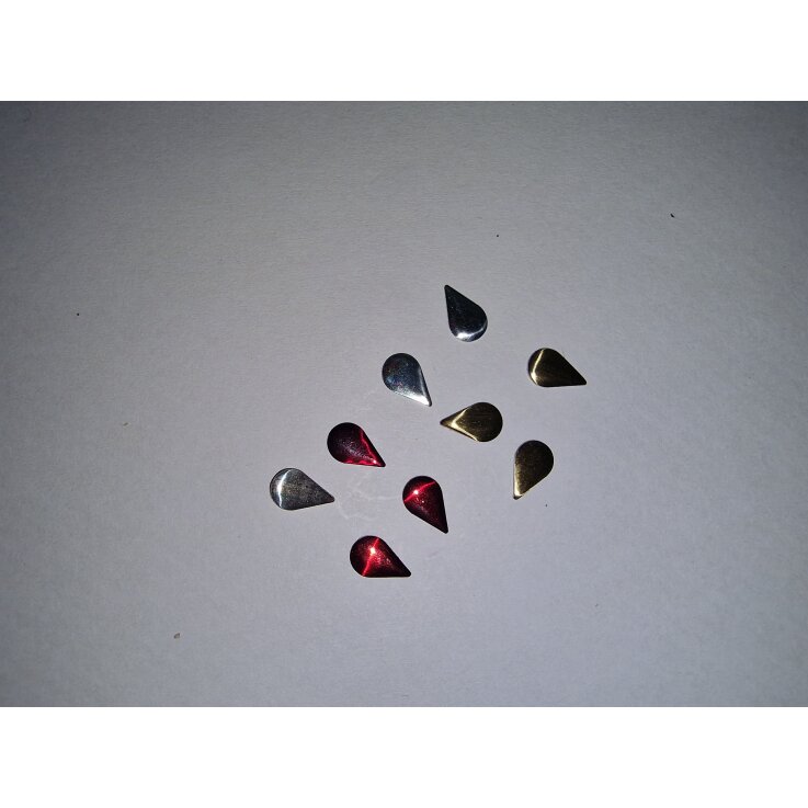 Strass Teardrop rot/silber/gold 5x8mm
