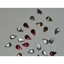 Strass Teardrop rot/silber/gold 5x8mm