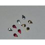 Strass Teardrop rot/silber/gold 5x8mm
