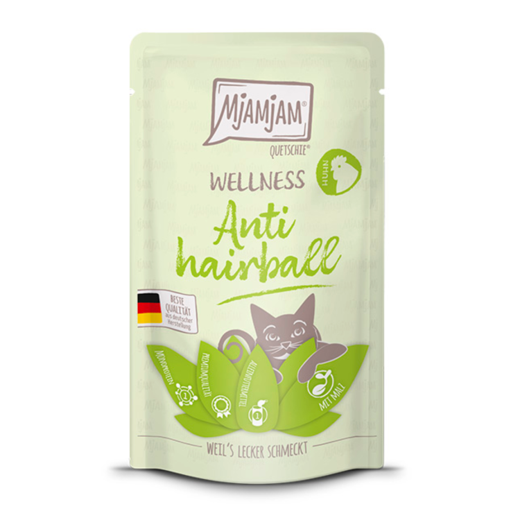Katzen - Nassfutter MjAMjAM Wellness Anti Hairball Huhn, 125 g