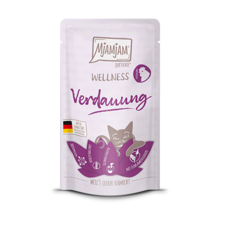 Katzen - Nassfutter MjAMjAM Wellness Verdauung Huhn, 125 g