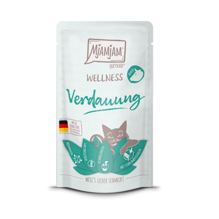 Katzen - Nassfutter MjAMjAM Wellness Verdauung Rind, 125 g
