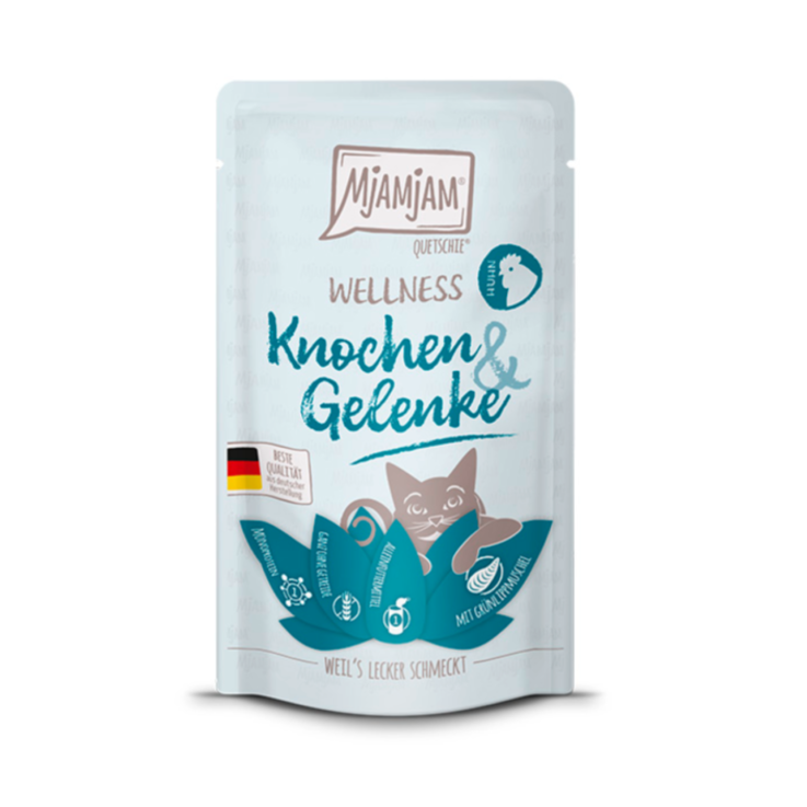 Katzen - Nassfutter MjAMjAM Wellness Knochen & Gelenke Huhn, 125 g