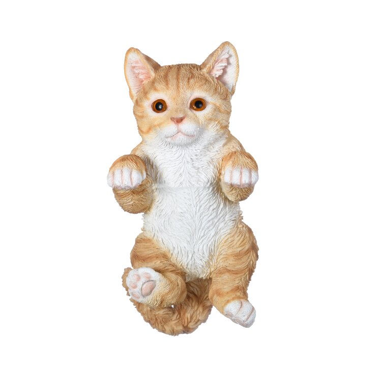 ESSCHERT DESIGN Zaunhänger " Katze", rot - getigert