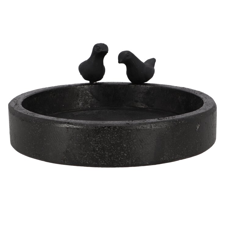 ESSCHERT DESIGN Vogeltränke aus Terrazzo, schwarz