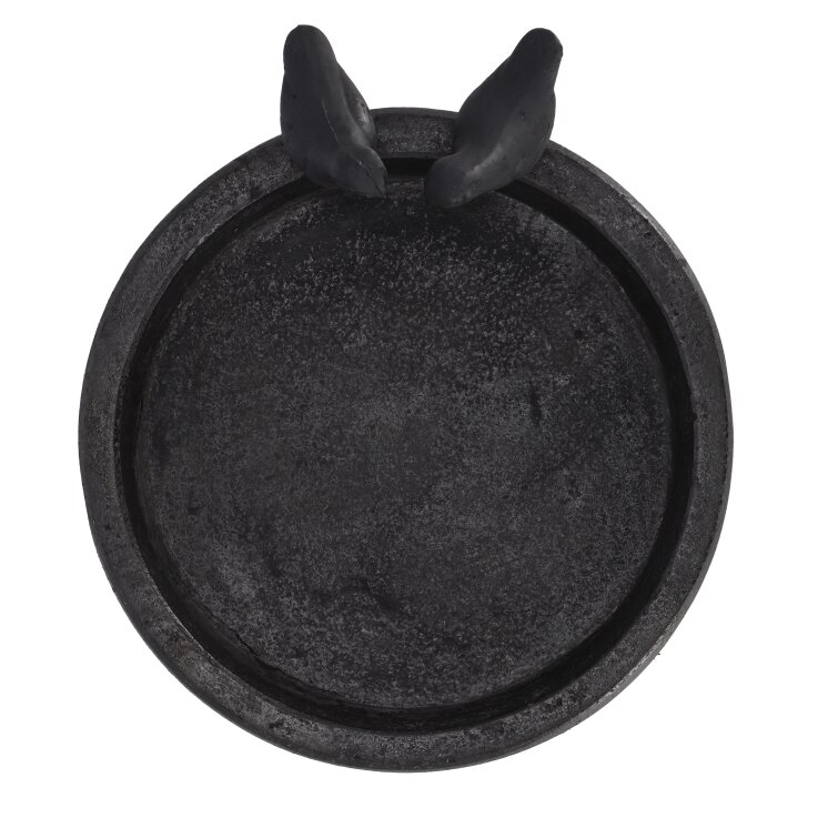 ESSCHERT DESIGN Vogeltränke aus Terrazzo, schwarz
