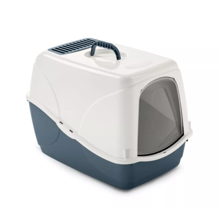 MPS Katzentoilette mit Schwingtür "Buffy", 54 x 38,5 x 38 cm, blau