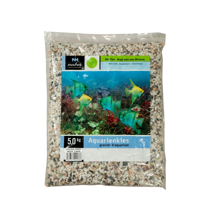 NUBER Aquarien - Zierkies natur/weiß/bunt, 5 kg