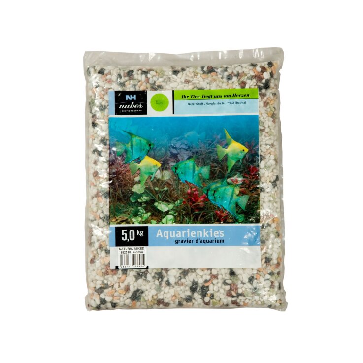 NUBER Aquarien - Zierkies natur/weiß/bunt, 5 kg