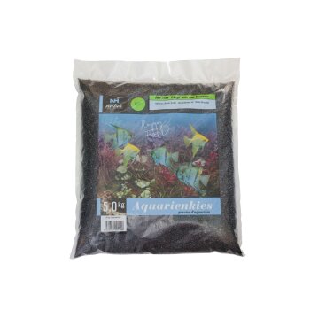 NUBER Aquarien - Zierkies schwarz, 2,0 - 3,0 mm, 5 kg