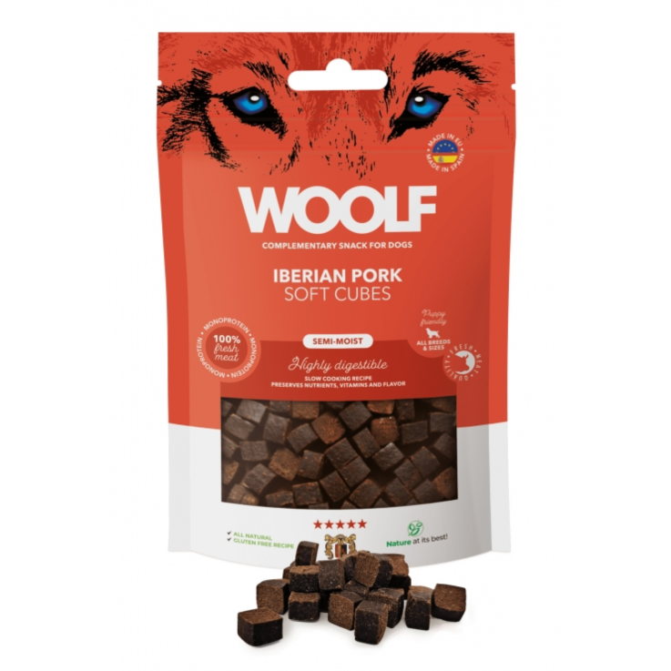 Hunde - Snack WOOLF Soft Cubes, 100 g
