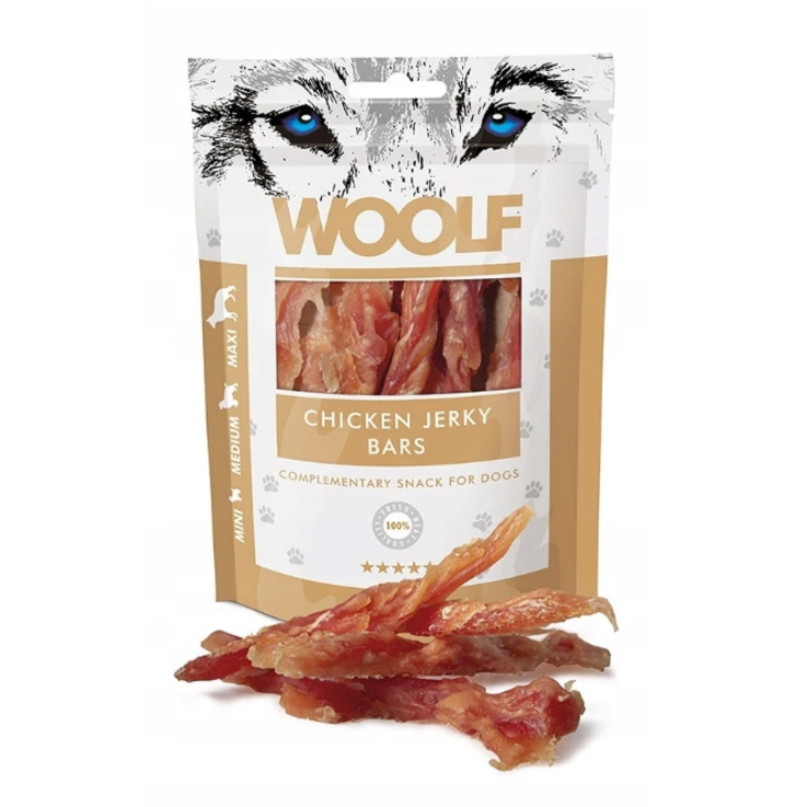 Hunde - Snack WOOLF Hähnchen Riegel, 100 g