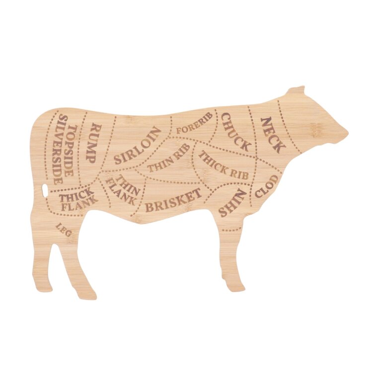 ESSCHERT DESIGN Schneidebrett in Kuhform aus Bambus