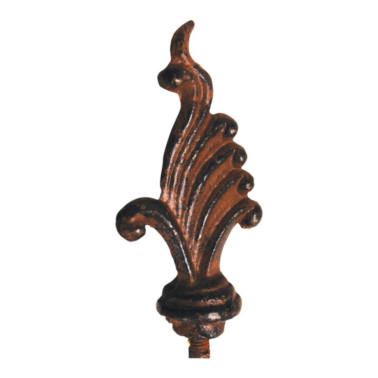 ESSCHERT DESIGN Spiral-Pflanzstäbe aus Gusseisen, braun, 125 cm, Flagge