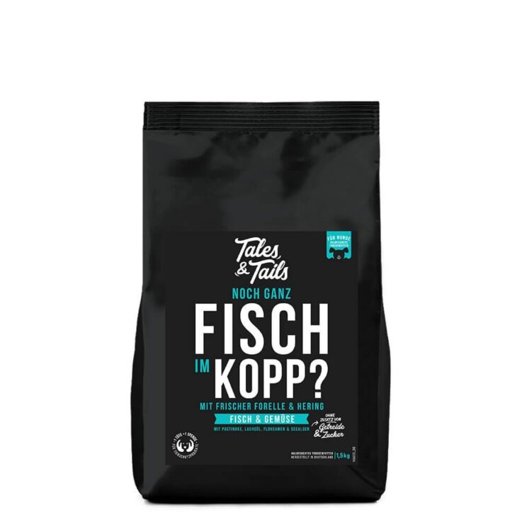 Hunde - Trockenfutter TALES & TAILS "Noch ganz Fisch im Kopp" 1,5 kg