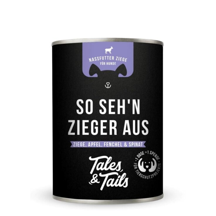 Hunde - Nassfutter TALES & TAILS "So seh`n Zieger aus", 400 g