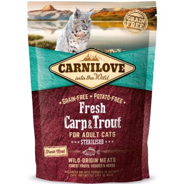 Katzen - Trockenfutter CARNILOVE Adult Fresh Carp &...