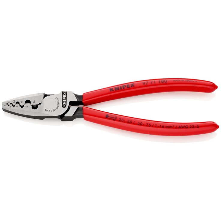 KNIPEX 97 71 180 Crimpzange fuer Aderendhuelsen