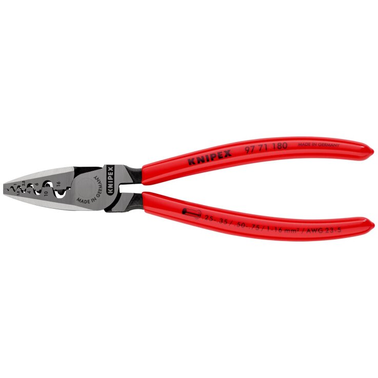 KNIPEX 97 71 180 Crimpzange fuer Aderendhuelsen