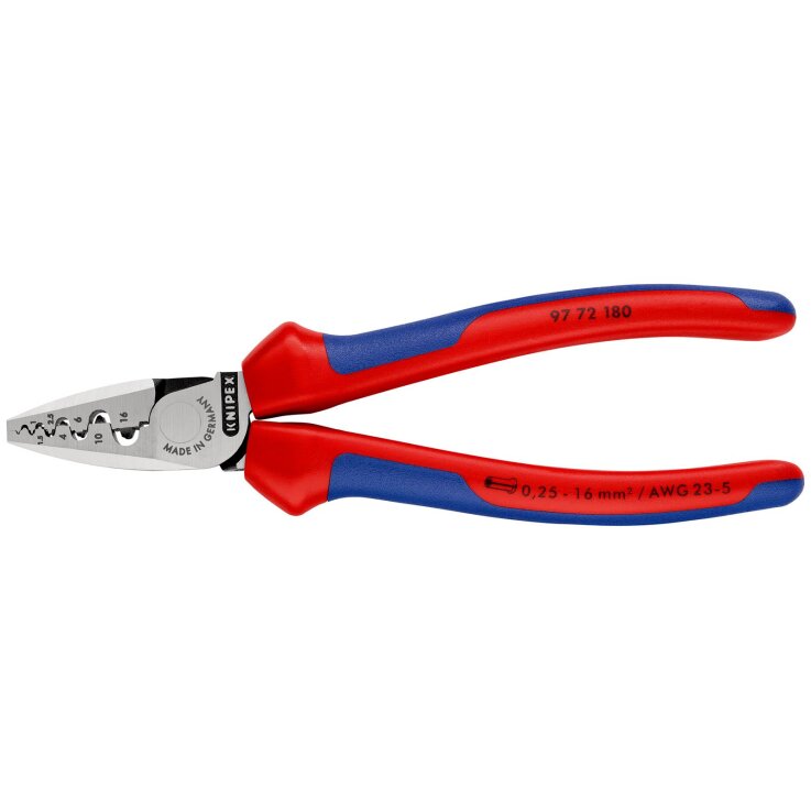 KNIPEX 97 72 180 Crimpzange fuer Aderendhuelsen