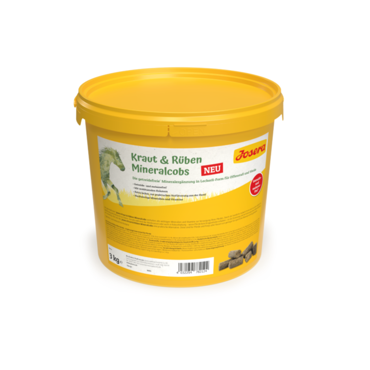 Pferde - Ergänzungsfutter JOSERA Kraut & Rüben Mineralcobs, 3 kg