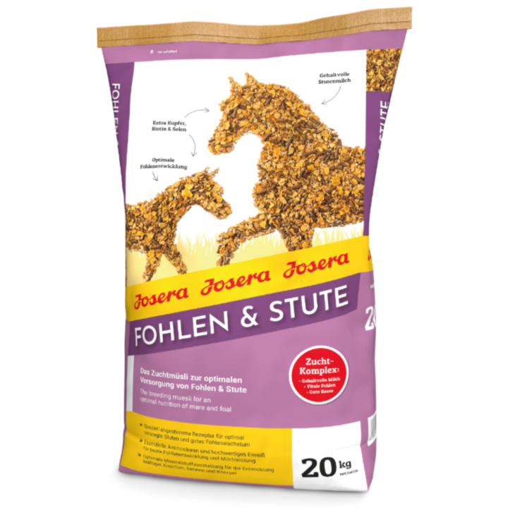 Pferde - Ergänzungsfutter JOSERA Fohlen & Stute Zuchtmüsli, 20 kg