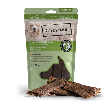 Hunde - Snack CHEWIES Fleischstreifen Maxi Kaninchen, 150 g