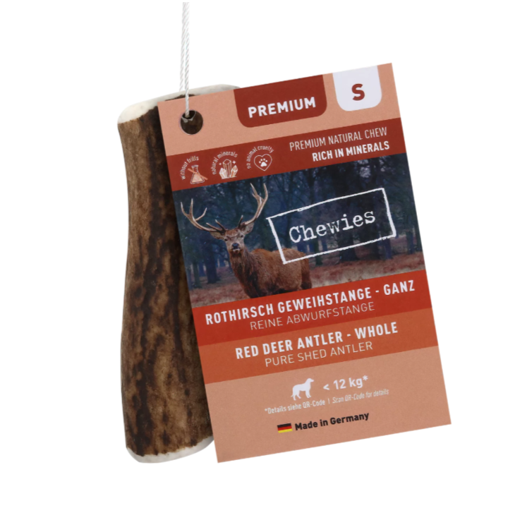 Hunde - Kauartikel CHEWIES Rothirsch-Geweihstange ganz